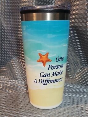 Tumbler "Starfish Quote" NWOT